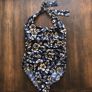 Land’s End 12 Long Halter Swimsuit Underwire